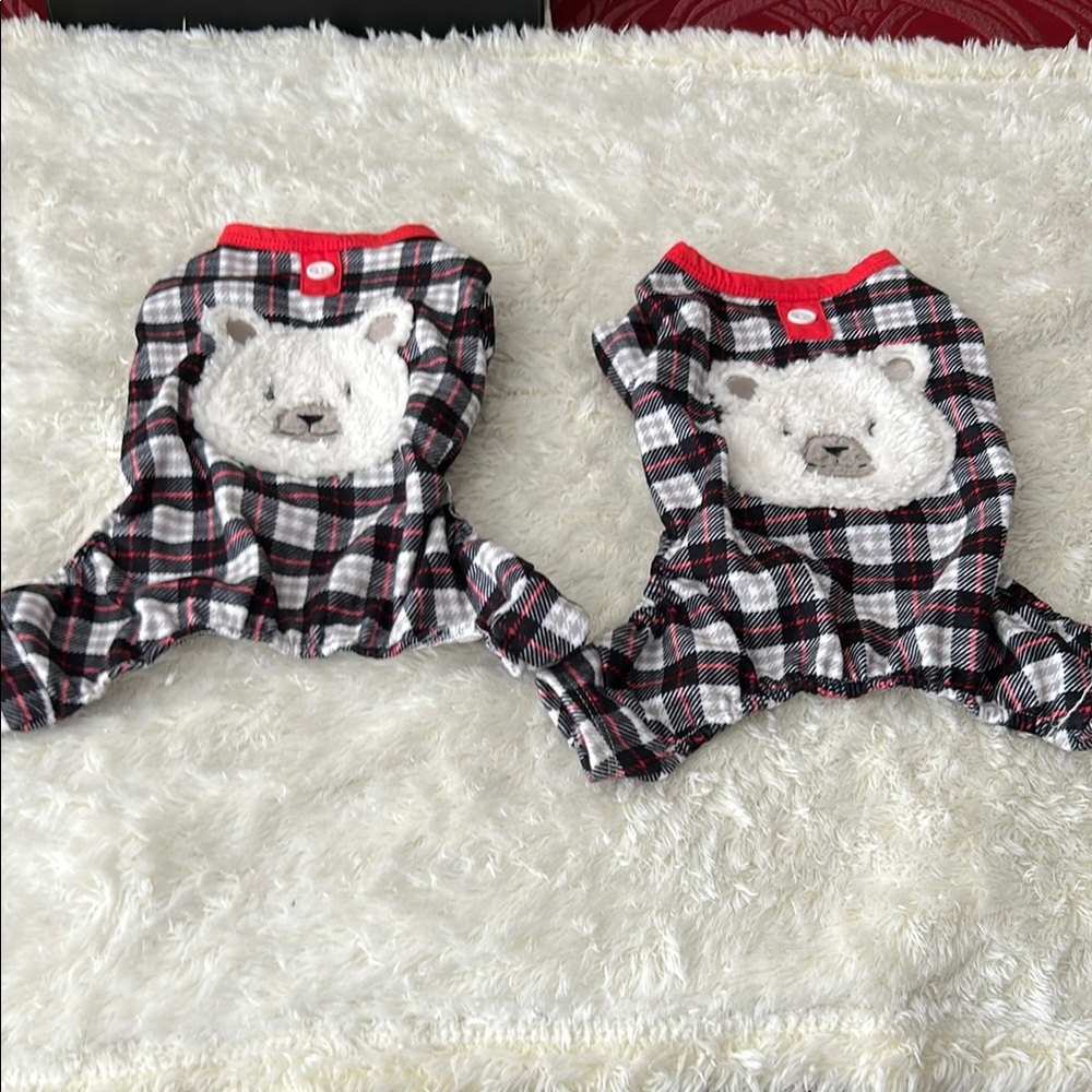 Red and Black Dog Pajamas Cozy Full-Body Onesie